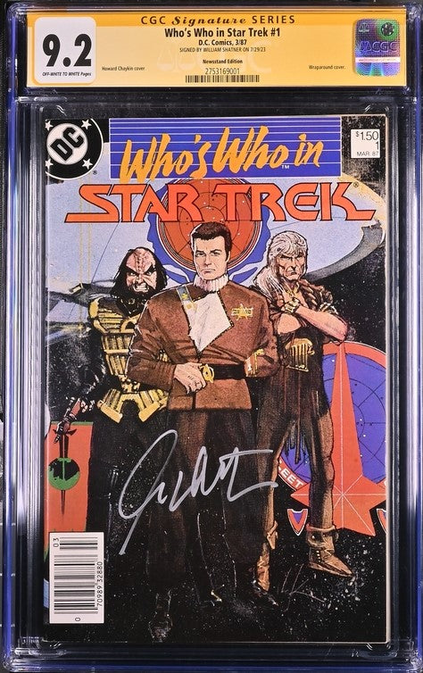 Who's Who in Star Trek #1 DC Comics CGC Signature Series 9.2 Signed William Shatner