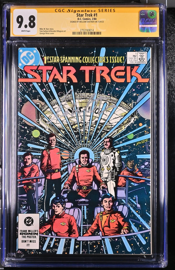 Star Trek #1 DC Comics CGC Signature Series 9.8 William Shatner
