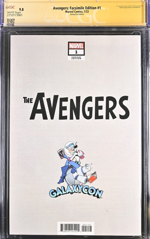 Avengers: Facsimile Edition #1 GalaxyCon Edition Marvel Comics CGC Signature Series 9.8 Signed Rafael Albuquerque GalaxyCon
