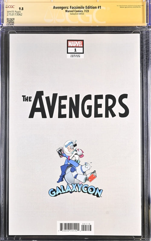 Avengers: Facsimile Edition #1 GalaxyCon Edition Marvel Comics CGC Signature Series 9.8 Signed Rafael Albuquerque GalaxyCon