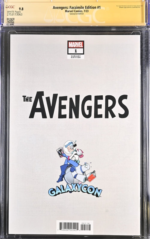 Avengers: Facsimile Edition #1 GalaxyCon Edition Marvel Comics CGC Signature Series 9.8 Signed Rafael Albuquerque GalaxyCon