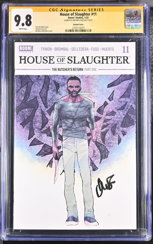 House of Slaughter #11 Boom! Studios Werther Dell'Edera Cover CGC Signature Series 9.8 Signed Anthony Fuso GalaxyCon