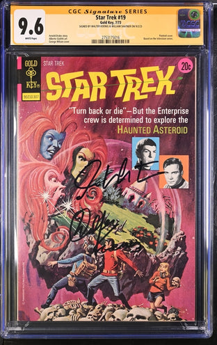 Star Trek #19 Gold Key CGC Signature Series 9.6 Cast x2 Signed Koenig, Shatner GalaxyCon