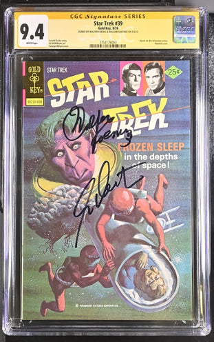 Star Trek #39 Gold Key CGC Signature Series 9.4 Cast x2 Signed Koenig, Shatner