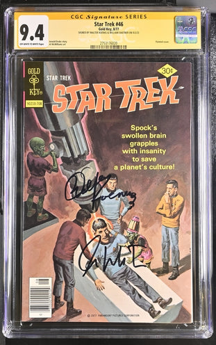 Star Trek #46 Gold Key CGC SS 9.4 Signed Koenig, Shatner