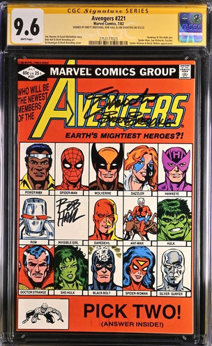 Avengers #221 Marvel Comics CGC Signature Series 9.6 Signed Breeding, Hall, Shooter