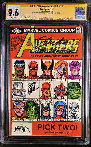 Avengers #221 Marvel Comics CGC Signature Series 9.6 Signed Breeding, Hall, Shooter GalaxyCon