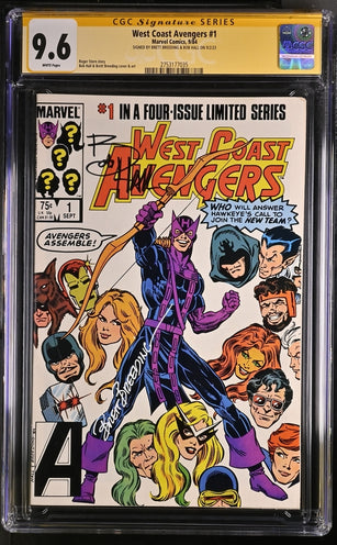 Marvel Comics West Coast Avengers #1 CGC Signature Series 9.6 Signed Breeding & Hall