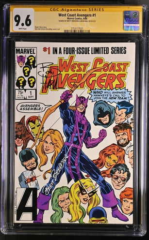 Marvel Comics West Coast Avengers #1 CGC Signature Series 9.6 Signed Breeding & Hall