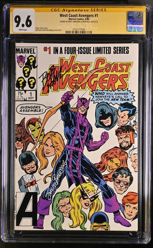 Marvel Comics West Coast Avengers #1 CGC Signature Series 9.6 Signed Breeding & Hall