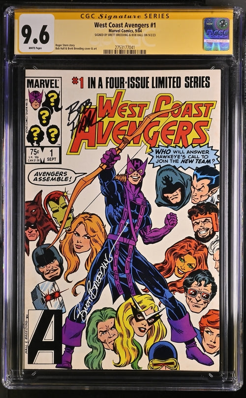 Marvel Comics West Coast Avengers #1 CGC Signature Series 9.6 Signed Breeding & Hall