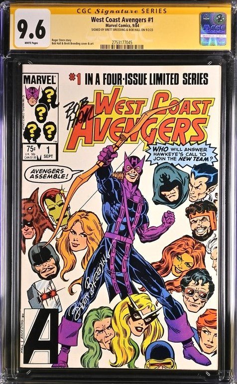 Marvel Comics West Coast Avengers #1 CGC SS 9.6 Signed by: Brett Breed