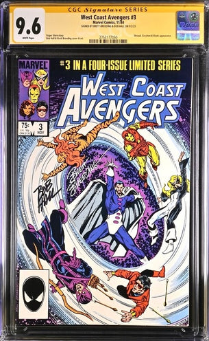 Marvel Comics West Coast Avengers #3 CGC Signature Series 9.6 Signed Breeding & Hall GalaxyCon