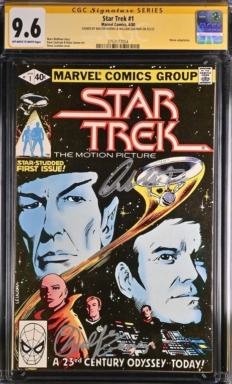 Star Trek #1 Marvel Comics CGC Signature Series 9.6 Cast x2 Signed Koenig, Shatner GalaxyCon