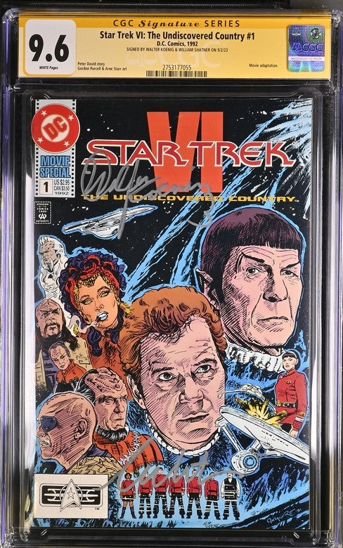 Star Trek VI: The Undiscovered Country #1 DC Comics CGC Signature Series 9.6 Cast x2 Signed Koenig, Shatner GalaxyCon