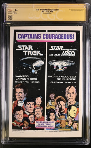 Star Trek Movie Special #1 DC Comics Newsstand Edition CGC Signature Series 9.6 Cast x2 Signed Koenig, Shatner GalaxyCon
