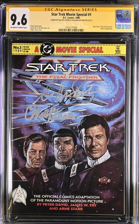 Star Trek Movie Special #1 DC Comics CGC Signature Series 9.6 Cast x2 Signed Koenig, Shatner