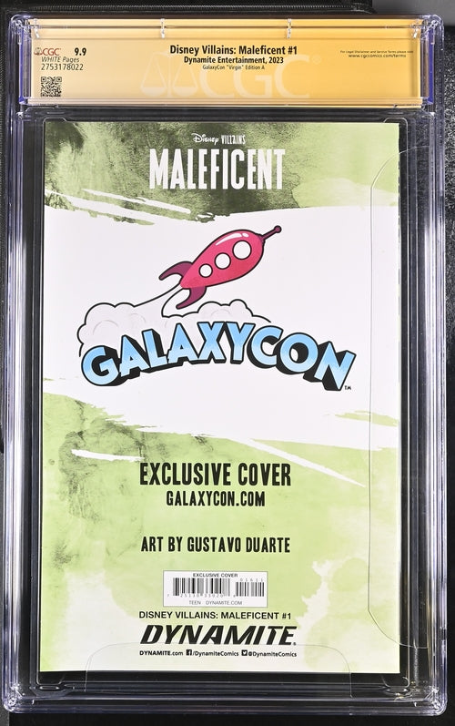 Disney Villains Maleficent #1 GalaxyCon Edition A CGC Signature Series 9.9 Signed & Sketched by Guatavo Duarte