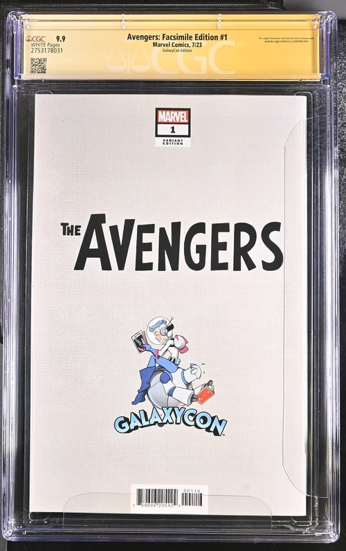 Avengers: Facsimile Edition #1 GalaxyCon Edition Marvel Comics CGC Signature Series 9.9 Signed & Sketched Rafael Albuquerque
