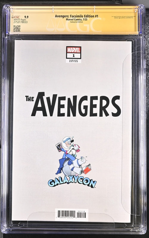 Avengers: Facsimile Edition #1 GalaxyCon Edition Marvel Comics CGC Signature Series 9.9 Signed & Sketched Rafael Albuquerque