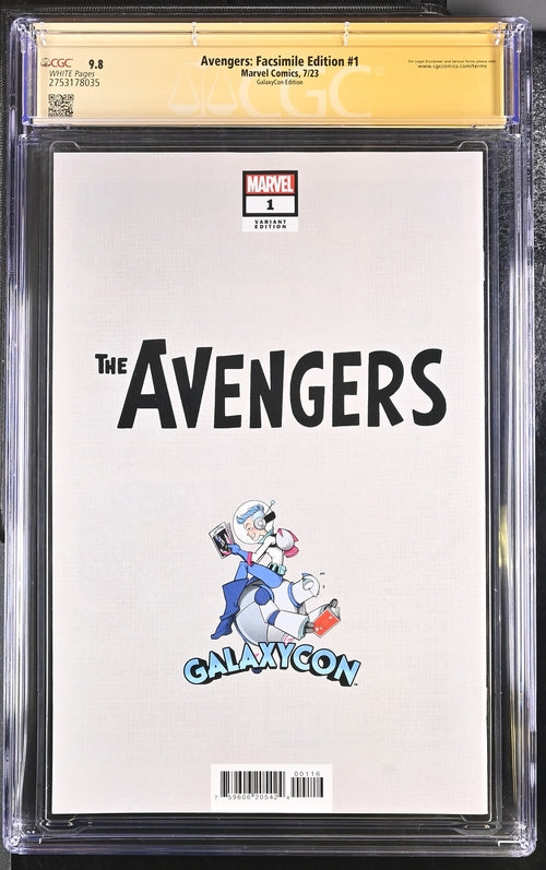 Avengers: Facsimile Edition #1 GalaxyCon Edition Marvel Comics CGC Signature Series 9.8 Signed & Sketched Rafael Albuquerque