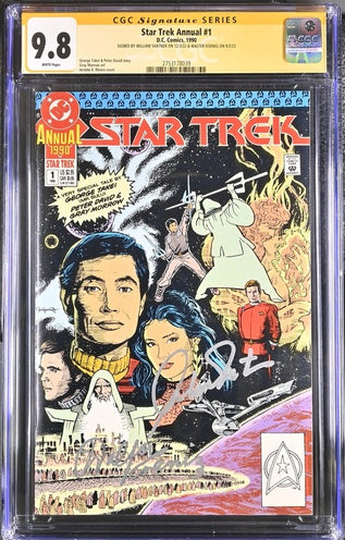 Star Trek Annual #1 DC Comics CGC Signature Series 9.8 Cast x2 Signed Koenig, Shatner GalaxyCon