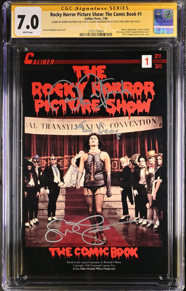 Rocky Horror Picture Show: The Comic Book #1  CGC Signature Series 7.0 Cast x3 Signed Bostwick, Sarandon, Curry