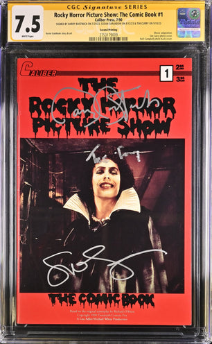 Rocky Horror Picture Show: The Comic Book #1 Second Printing CGC Signature Series 7.5 Cast x3 Signed Bostwick, Sarandon, Curry