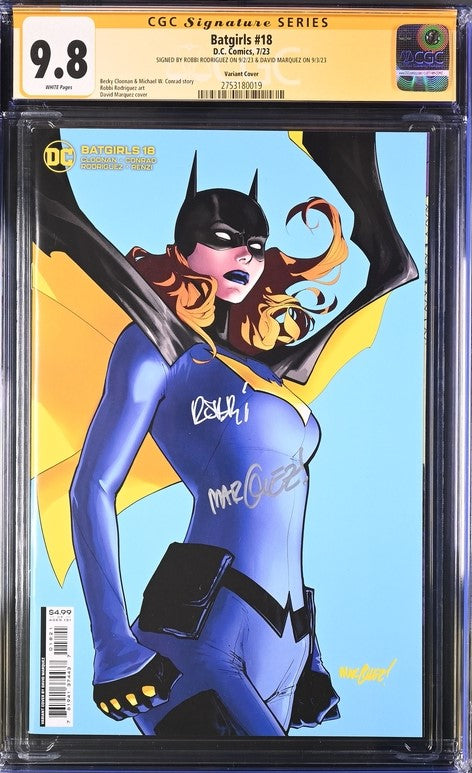 Batgirls #18 DC Comics CGC Signature Series 9.8 Signed Rodriguez, Marquez GalaxyCon