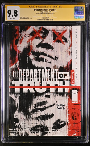 Department of Truth #1 Image Comics CGC Signature Series 9.8 Signed Martin Simmonds GalaxyCon