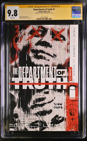 Department of Truth #1 Image Comics CGC Signature Series 9.8 Signed Martin Simmonds GalaxyCon