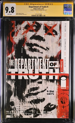 Department of Truth #1 Image Comics CGC Signature Series 9.8 Signed Martin Simmonds