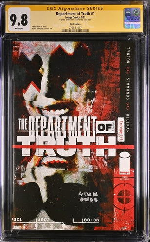 Department of Truth #1 Sixth Printing Image Comics CGC Signature Series 9.8 Signed Martin Simmonds