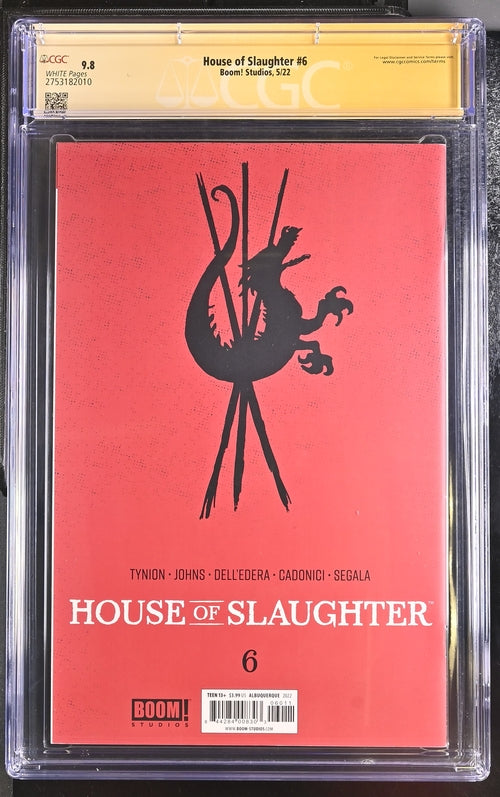 House of Slaughter #6 Boom! Studios CGC Signature Series 9.8 Signed Cadonici, Johns, Albuquerque