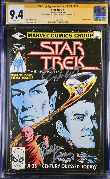 Star Trek #1 Marvel Comics CGC Signature Series 9.4 Cast x2 Signed Koenig, Shatner GalaxyCon