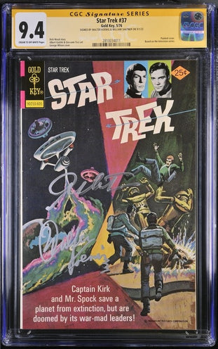 Star Trek #37 Gold Key CGC Signature Series 9.4 Signed x2 Walter Koenig, William Shatner