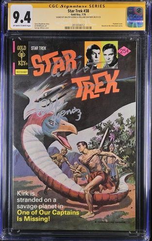 Star Trek #38 Gold Key CGC Signature Series 9.4 Signed x2 Walter Koenig, William Shatner