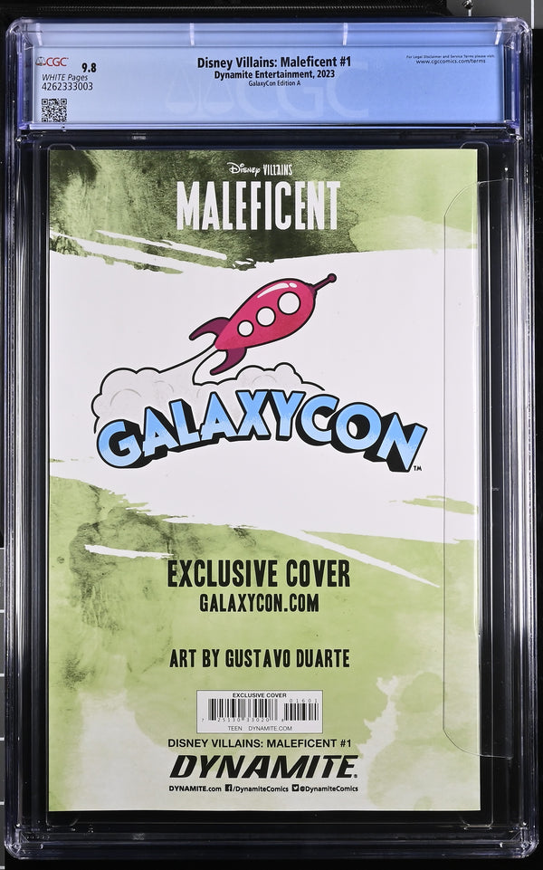 Disney Villains Maleficent #1 GalaxyCon Exclusive Edition A Duarte Cover CGC Universal 9.8 GalaxyCon
