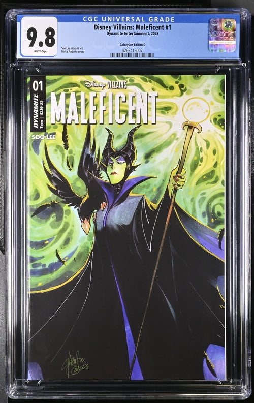 Disney Villains Maleficent #1 GalaxyCon Exclusive Andolfo Variant CGC Universal 9.8