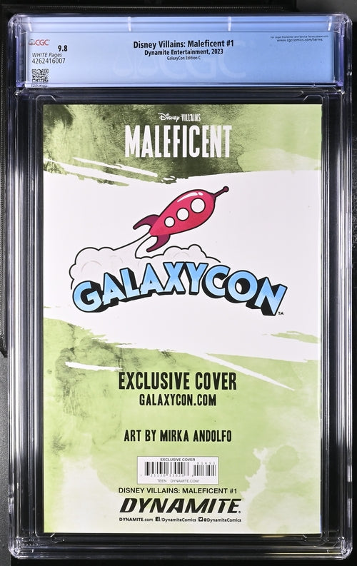 Disney Villains Maleficent #1 GalaxyCon Exclusive Andolfo Variant CGC Universal 9.8