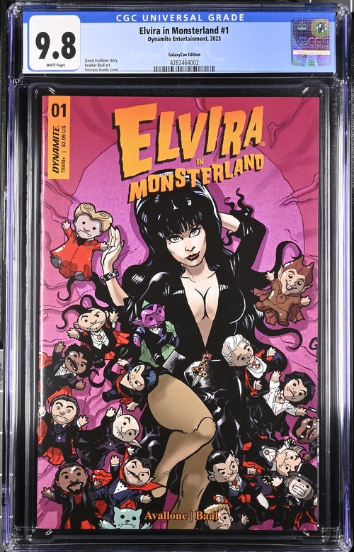 Elvira In Monsterland #1 GalaxyCon Exclusive Edition Dynamite Entertainment CGC Universal Grade 9.8 GalaxyCon