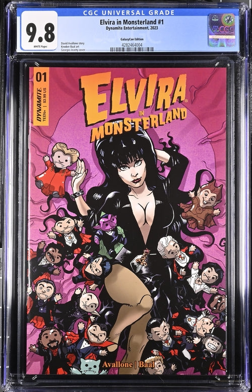 Elvira In Monsterland #1 Georges Jeanty GalaxyCon Exclusive Virgin Variant Dynamite Entertainment CGC Universal Grade 9.8 GalaxyCon