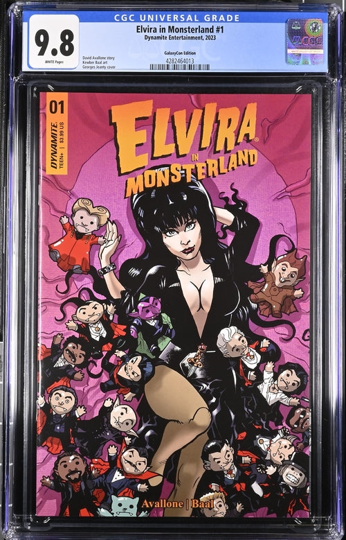 Elvira In Monsterland #1 GalaxyCon Exclusive Edition Dynamite Entertainment CGC Universal Grade 9.8 GalaxyCon