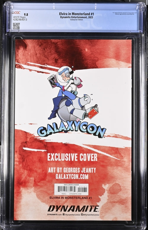 Elvira In Monsterland #1 GalaxyCon Exclusive Edition Dynamite Entertainment CGC Universal Grade 9.8 GalaxyCon