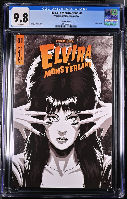 Elvira in Monsterland #1 Cover F Baal 1:10 Dynamite Entertainment CGC Universal Grade 9.8 GalaxyCon
