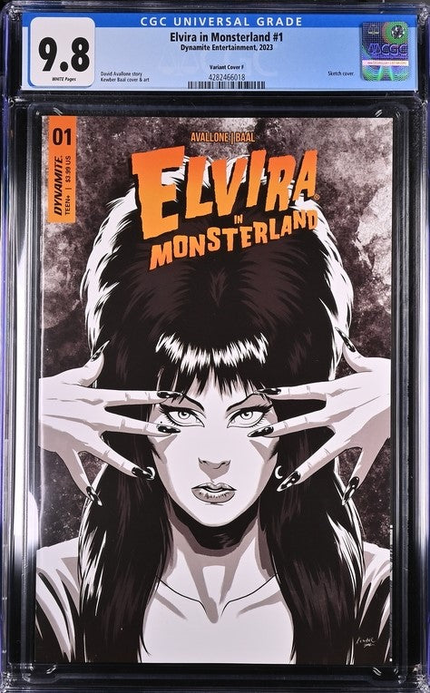 Elvira in Monsterland #1 Cover F Baal 1:10 Dynamite Entertainment CGC Universal Grade 9.8