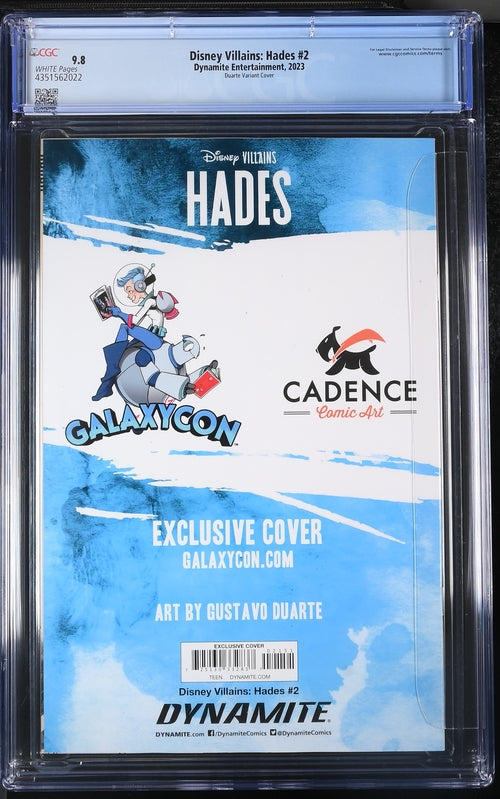 Disney Villains Hades #2 GalaxyCon Exclusive Duarte Trade Variant CGC Universal Grade 9.8
