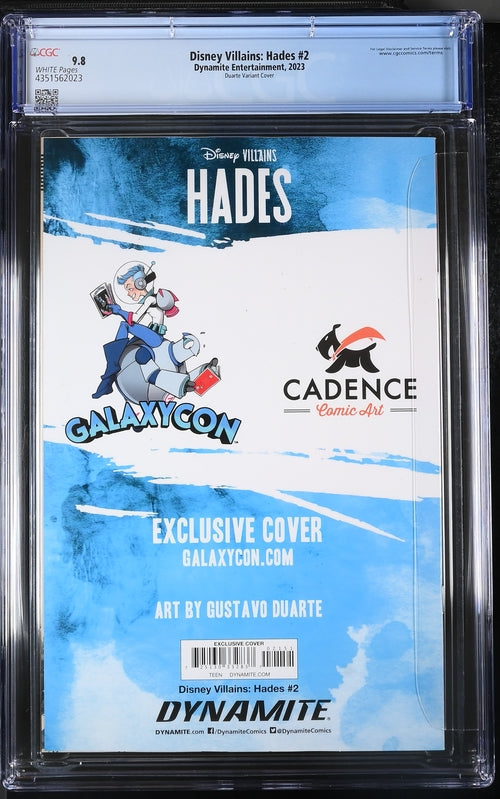 Disney Villains Hades #2 GalaxyCon Exclusive Duarte Trade Variant CGC Universal Grade 9.8