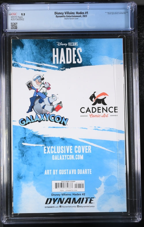 Disney Villians Hades #1 GalaxyCon Exclusive Duarte Trade Variant CGC Universal Grade 9.9