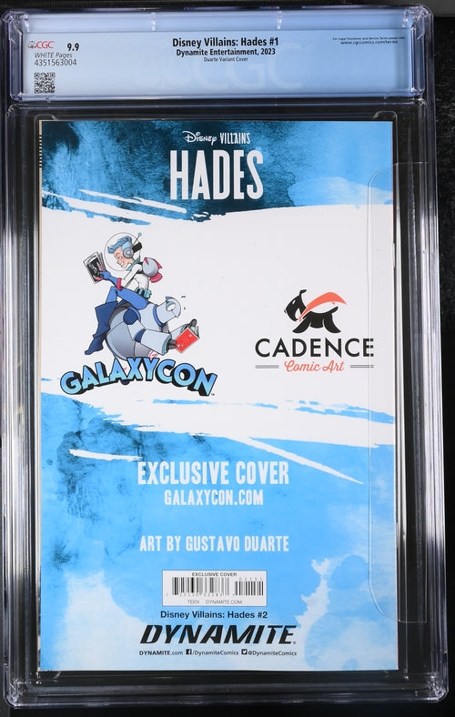 Disney Villians Hades #1 GalaxyCon Exclusive Duarte Trade Variant CGC Universal Grade 9.9 GalaxyCon
